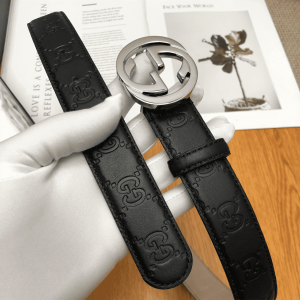 GUCCI INTERLOCKING-G LEATHER BELT