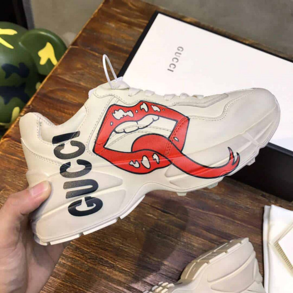 GUCCI RHYTON SNEAKER WITH MOUTH PRINT