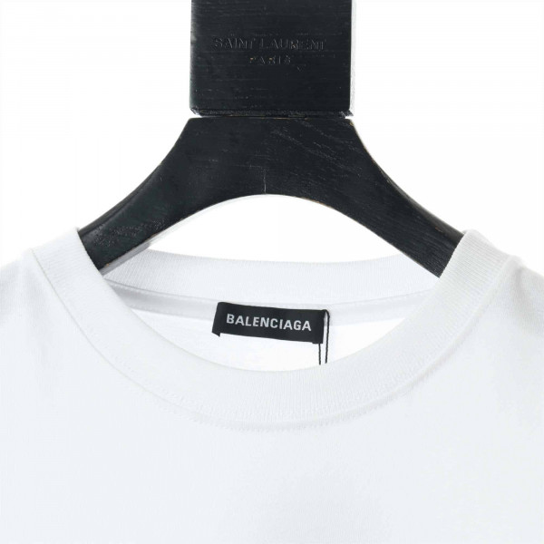 Balenciaga Metallic Printed Cotton Jersey T-Shirt - BBS014