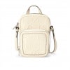 GG EMBOSSED MINI BAG IN WHITE LEATHER