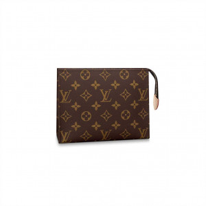 LOUIS VUITTON TOILETRY POUCH 19 MONOGRAM CANVAS IN BROWN M47544