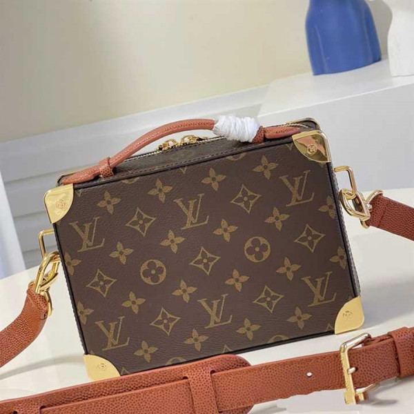 M45785 LOUIS VUITTON X NBA HANDLE TRUNK MONOGRAM COATED CANVAS TEXTILE LINING IN BROWN