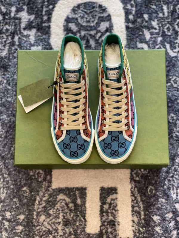 Men's Gucci Tennis 1977 GG Multicolor high-top - Gcc056