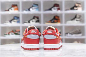 NIKE DUNK LOW OFF-WHITE UNIVERSITY RED - NK28