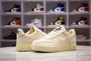 NIKEX STUSSY AIR FORCE 1 LOW SNEAKERS CZ9084-001 - NK31