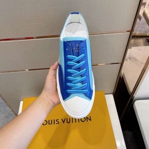 Louis Vuitton Tattoo Sneakers Blue Grained Calf Leather - LSVT113