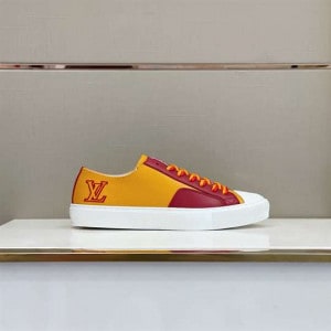 Louis Vuitton Tattoo Sneakers Yellow Grained Calf Leather - LSVT112