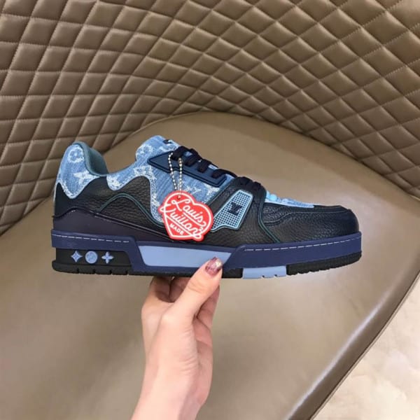 LOUIS VUITTON X NIGO TRAINER SNEAKERS IN BLUE - LSVT129