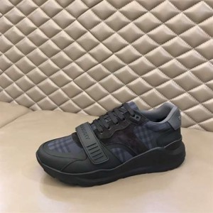 BURBERRY GREY VINTAGE CHECK SNEAKERS - BBR097