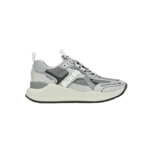 LOGO PRINT LEATHER, SUEDE AND MESH SNEAKERS - BBR107