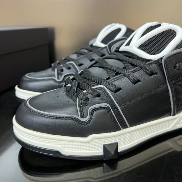 OPEN SKATE CALFSKIN AND FABRIC SNEAKER - VLS018