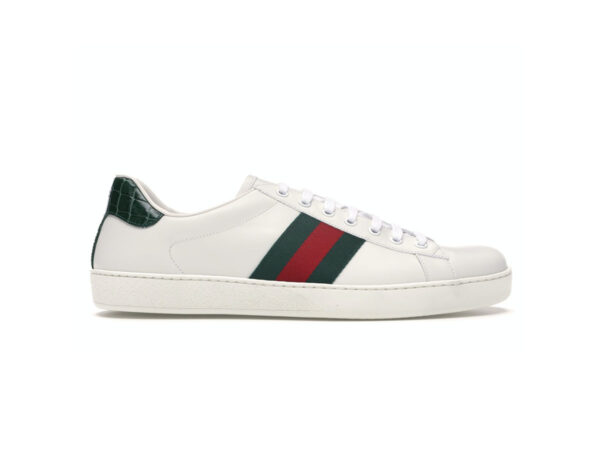 Gucci Ace Leather Sneaker With Green Crocodile – GC208