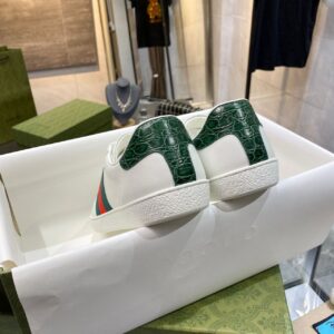 Gucci Ace Leather Sneaker With Green Crocodile – GC208