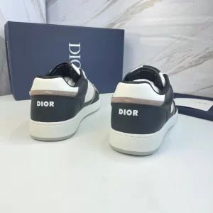 B27 LOW-TOP SNEAKER BLACK, WHITE AND BEIGE SMOOTH CALFSKIN WITH WHITE DIOR OBLIQUE GALAXY LEATHER - CDO97