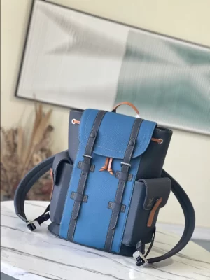 LOUIS VUITTON CHRISTOPHER PM BACKPACK IN BLACK AND BLUE - WLM527