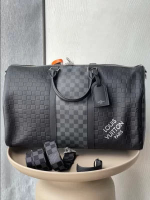 LOUIS VUITTON KEEPALL BANDOULIÈRE 50 BAG DAMIER INFINI LEATHER - WLM539