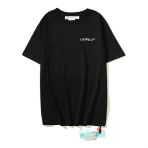 OW Irregular Lines Flying Thread Embroidery T-Shirt – OW61