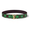 LOUIS VUITTON LV INITIALES 40MM REVERSIBLE BELT GREEN - B112