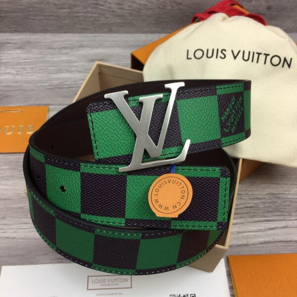 LOUIS VUITTON LV INITIALES 40MM REVERSIBLE BELT GREEN - B112