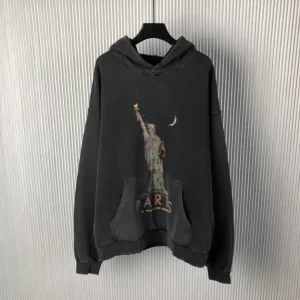 Balenciaga Paris Liberty Hoodie Oversized in black - SBH012